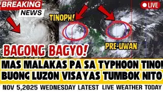 NOV 5,2025 WED|MALAKAS BAGONG BAGYO TYPHOON TINO IKA 7 NALANDFALL SA PALAWAN SIGNAL NO.4 NAKATAAS!