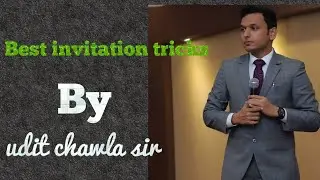 Invitation skills | by UDIT CHAWLA sir | how to invite  | Hindi Training videos