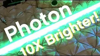 Qui Flex Photon Blade 10x Brighter than Just Blue LEDs Plus Neopixel Photonic Test