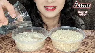 ASMR RAW RICE EATING // DRY & WET RAW RICE // REQUEST VIDEO 