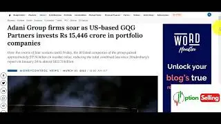 FII & DII TRADING ACTIVITY,Adani Group firms soar as US-based GQG Partners invests Rs 15,446 crore.