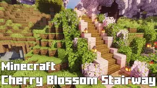 Minecraft Build: Cherry Blossom Stairway #minecraft