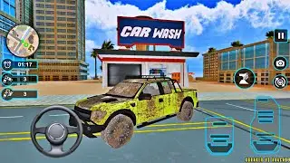 Car Wash Garage Service Workshop - Green Pickup Truck Wash  - Android Gameplay