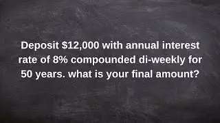 Applying compound interest to find the final value of a deposit over the years