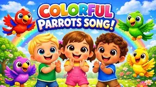 Colorful Parrots Song | Learn Colors with Dance 🦜 | Kids 3D Cartoon