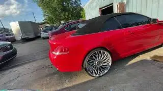 BMW 650 convertible on brushed 24&rdquo; Azad wheels with Forgiato big caps