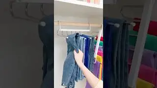 This foldable pants rack will change your closet forever!🔥#shorts #amazonfinds
