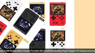 Coolbaby RS 50 Handheld Game Console Build in 500 Games Retro Console Portable Mini Handheld Gami...