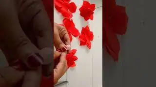 Super Red Cotton carry bag rose flower making | best out of waste | 07-03-23 #shorts #youtubeshorts