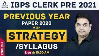 IBPS Clerk 2021 English | Syllabus, Strategy & IBPS Clerk Previous Year Paper 2020