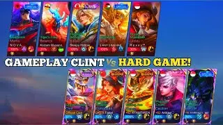 GAMEPLAT CLINT HARD GAME MENGGENDONG TRIO SQUAD PUBLIK - Mobile Legends