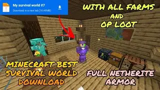 MINECRAFT BEST SURVIVAL WORLD DOWNLOAD LINK | BEST SURVIVAL WORLD DOWNLOAD | #minecraft #survival #7