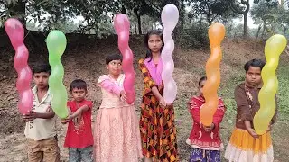 outdoor rocket Balloon fun and Learn Colors for kids | YouTube I Asha Balloon Show | EP-21