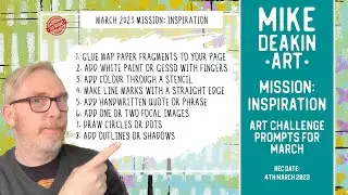 March 2023 Mission: Inspiration Art Challenge Prompts & Journal Page