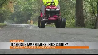 Teams ride lawnmowers cross country in 