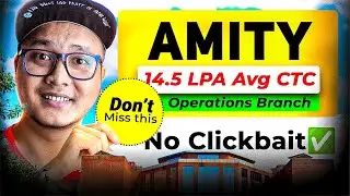 14.5 LPA Average at Amity University MBA (Operations)? 😱 | Placements, Fees & Reality