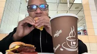 Morning Mukbang: Jimbo’s Hamburger Breakfast ASMR