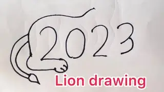 How to draw a lion drawing step by step || easy lion drawing ✍️ #art #easydrawing 