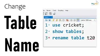 How to Change Table Name in SQL | Alter Table in MySQL | Alter Table Name MySQL