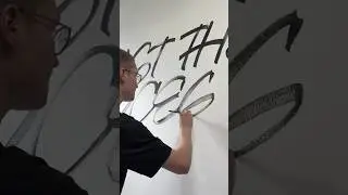 Trust the process &mdash; calligraphy mural #art #lettering #calligraphy #process #graffiti