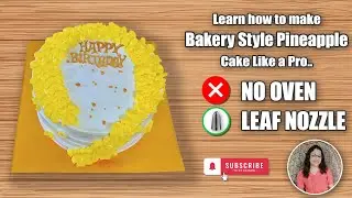 No Oven fresh pineapple cake | bakery style pineapple cake 🤤| Best pineapple cake 