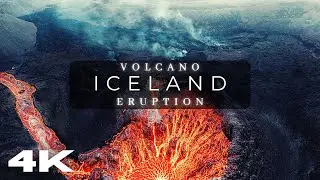 Iceland Volcano Eruption | 4K Cinematic Drone Footage
