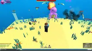 R2DA players vs giant squid R2DA Boss battle