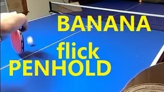 [TT Practice] Beginner Penhold Banana Flick/Flip, (receive short serve), learn in 1 minute