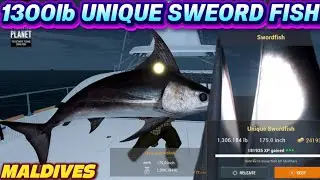 1300lb Unique Swordfish Full Fight And New Personal Best - Atholho Kuda Maldives - Fishing Planet