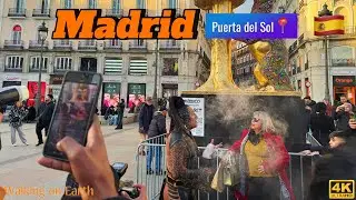 Walking Madrid’s Center: Plaza del Callao to Puerta del Sol | Madrid Walking Tour (4K/60fps) 🇪🇸