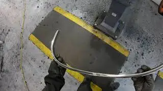 Stainless car trim getting sanded 180/320 and getting it polished.