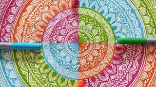 How to Draw MANDALA ART for Beginners | Colourful Mandala Art | Step by Step | with Sketch Pens | #4