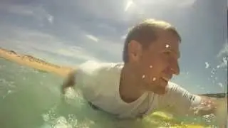 SEB LEARNS TO SURF