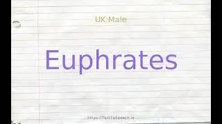 How to pronounce euphrates