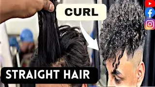 How to get curly hair / how to perm your hair full tutorial video @ASBARBERHUB