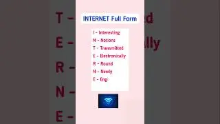 INTERNET Full Form || Full Form of Internet 🛜