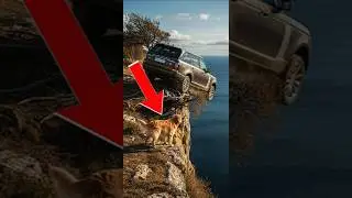 🐾 Золотистый ретривер спас пару в Range Rover Cliffhanger! 🚨💔