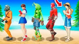 Us&eacute; SKINS ILEGALES de ONE PIECE en FORTNITE!
