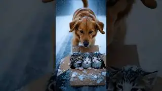 He Found Them Freezing in the Snow&hellip; What He Did Next 😭🐶#goldenretriever#dog#cat#shorts