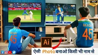 Cricket Name Jersey Ai Photo Editing | Cricket Jersey Photo Editing | India Cricket Photo Editing