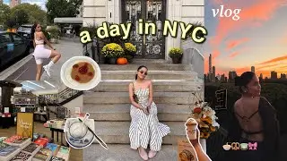 A perfect day in the life living in NYC🌥️🍂🚕 central park, MET rooftop, upper east side & more! 
