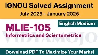 IGNOU MLIE 105 Solved Assignment 2025-26 English Medium PDF Download | MLIS Solved Assignment
