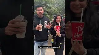 #shorts Tim Hortons VS Starbucks😱 Which is better?❤️ #ashortaday #starbucks #timhortons