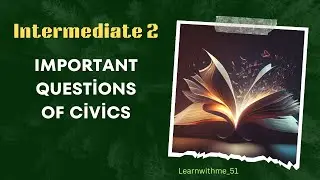 Important questions of civics|inter 2nd year