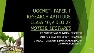 UGC NET PAPER 1 RESEARCH APTITUDE -ICT PRODUCT&SERVICES,MERITS&DEMERITS,E-TOOLS