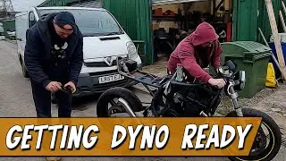 Getting ready for Dyno Day  - Suzuki Bandit Cafe Racer - ASBO Project