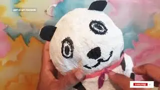 Diy tissue paper craft ideas diy panda 🐼 lamp making home decor ideas// art is my passion 
