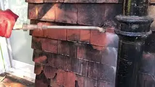 Doff steam cleaning historic, Victorian tiles, Hampstead London