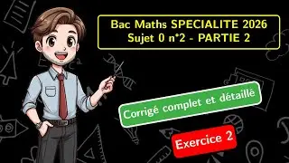 🎓 Epreuve anticipée maths de premiere 2026 📝 Sujet 0 n°2 - Spécialité - PARTIE 2 - Exercice 2