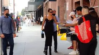 Lady Gaga leaves Highline stages in stiletto heels in New York City